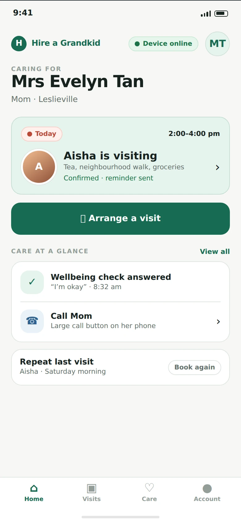 How your parent is, today
